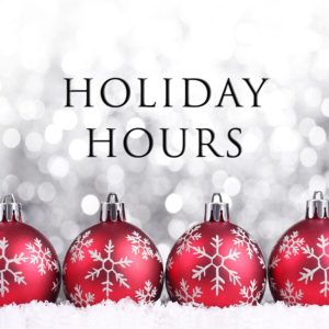 2023 holiday hours